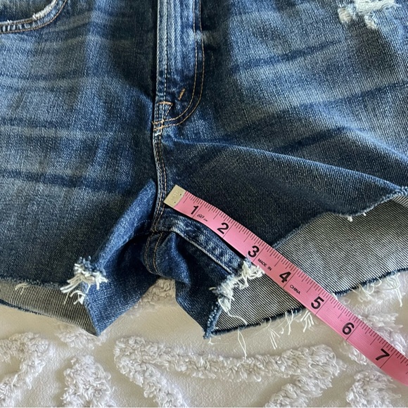 Mother Superior The Dutchie Shorts Fray My Treat Blue Distressed Denim Shorts 26 - Picture 14 of 15